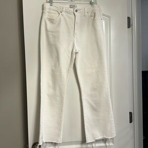 Just Black Denim High Rise White Ankle Jeans